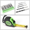 27Pcs Home Repair Hand Tool Set Toolbox Cordless Drill+Bits+Cla