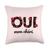 Oui Mon Cheri Cool French Expression Quotes Graphic Designs Throw Pillow