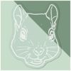 Small 100mm 'Squirrel Face' Clear Static Window Cling Sticker/Decal (White) (WC00109734)