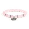 Panotophia Mala/Bracelet Rose Quartz Elastic with Buddha, Non-precious metal