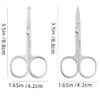 XUJINCN Beauty Scissors,3.5in Little Scissors,for Personal Care Facial Hair Removal Scissors，Curved Scissors and Round Scissors，For Pruning Men/Women Eyebrows,Eyelashes，Nose Hair,Ears,Beard,3 Pack