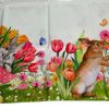 Easter Dining Tablecloth Spring Bunny Tulip Garden Egg Basket Butterflies Decor