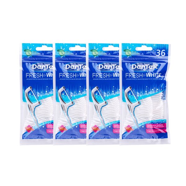4x DenTek Fresh & White Zahnseidesticks