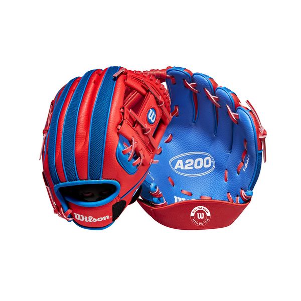 Wilson 2022 A200 EZ Catch 10" Glove - Right Hand Throw, Royal/Red