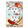 WIRESTER Duplex Outlet Cover Wall Plate/Switch Plate - Red Cardinal Birds