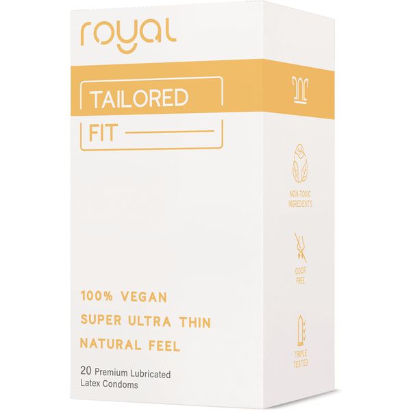 Tailored Fit Ultra Thin Vegan Latex Condoms - 20 Pack ($0.99/condom)