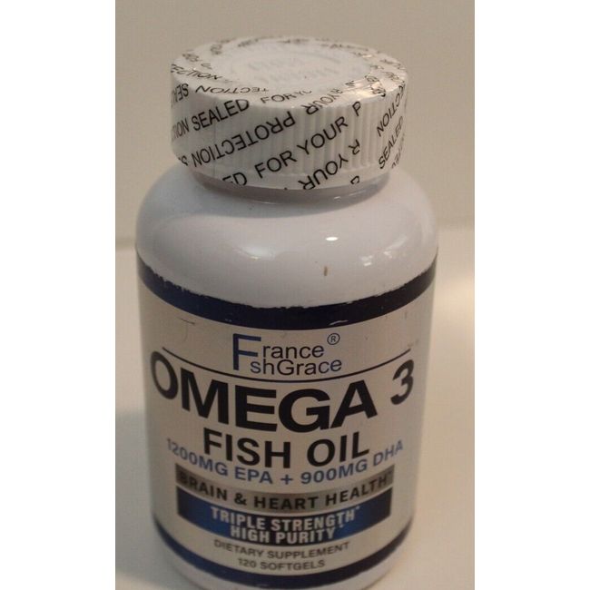 France Grace Omega 3 Fish Oil 1200mg EPA + 900mg DHA 120 Gels EXP 09/2025 New