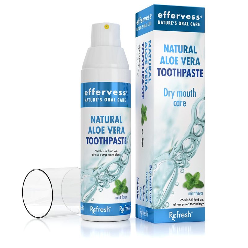 Effervess Rx Refresh Natural Aloe Vera Fluoride Free Toothpaste - Dry ...