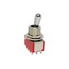 Large Guitar Ultra Toggle Switch 4PDT 4-Pole 2-way On-On - Chrome