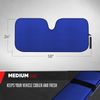 Reflective Blue Foil Car Sun Shade Standard Reversible Folding Windshield Cover