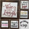Wine Decal Bundle | Vinyl Stickers | 6 Decals