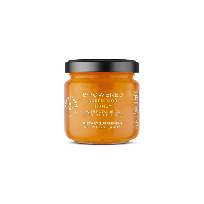 Superfood Honey by Beekeeper's Naturals - Bee Pollen, Royal Jelly,  Propolis, Honey - Natural Energy, Immune Support, Mental Clarity, Athletic