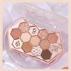 YAYAMIYA Eyeshadow, Cute, Honeyhive, 12 Colors, Makeup Palette, Honeysugar Tea Powder, Eyeshadow, INS Eyeshadow, Blush Dual Use, Waterproof, Sweat Resistant, High Color, Long Lasting, 0.4 oz (10.8 g), 02 Honey Tea Milk Coffee)