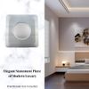 Silver Sheen Square Wall Plate for Google Nest Thermostat 2020 Version Texture Trim Piece