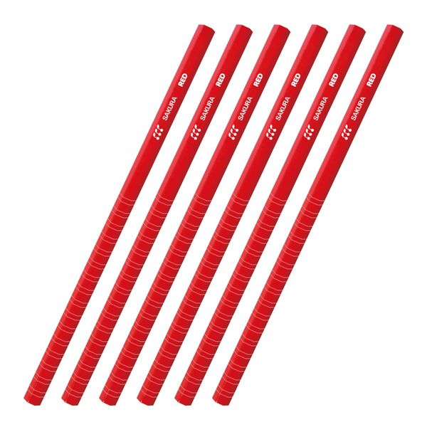 Sakura Crepas Red Pencil, Set of 6, G Akaempitsu - 2P (3)