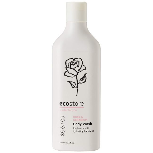 ecostore Body Wash, Rose & Geranium, 13.5 fl oz (400 ml), Body Care