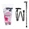 FOLDING FLORAL WALKING STICK - 85-95CM