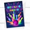 Olivia Samuel 20 x Neon Bowling Party Invitations from Ready to Write with Envelopes