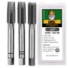 KRÓL 1/2-13 UNC Thread Tap Set, 3pc HSS-M2 Taper, Plug, Bottom, High Production Hand Tapping Tools