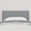 vidaXL Kopfteil mit Diamantblock-Design Hellgrau 80 cm Stoff