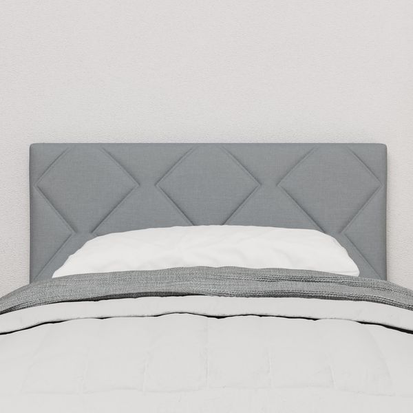 vidaXL Kopfteil mit Diamantblock-Design Hellgrau 80 cm Stoff