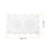 Sourcing Map 17x11 Inch Handmade Crochet Doilies, Polyester Cotton Placemats for Dining Table Kitchen Parties, Rectangular, White