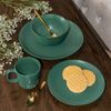 Everything Kitchens Deep Matte 8" Side Plates (Set of 4) | Green