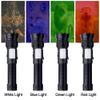 LED White/Red/Green/Blue Flashlight USB Rechargeable Torch Zoom Camping Light