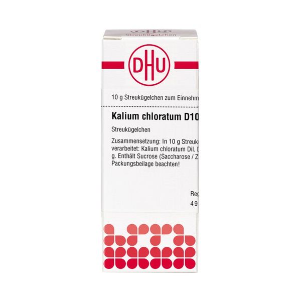 Kalium chloratum D10 DHU Globuli, 10 g Globuli