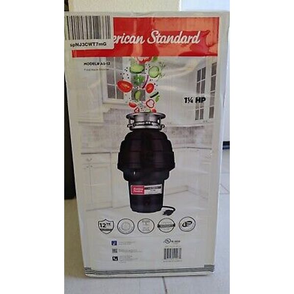 American Standard 10-US-AS-12 Garbage Disposer, 1.25 HP, Black READ DETAILS