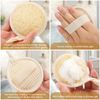 Exfoliating Loofah Sponge Pads Face loofa Brush 6 Pack 3.15 inches Made of 100% Natural Luffa Body and Facial Scrub Pad Personal Care Close Skin for Men and Women for Bath Spa and Shower