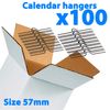 Galaxy 57mm Calendar Wire Hangers x 100 - Black