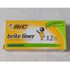 Bic Brite Liner Highlighter Chisel Tip Fluorescent Green Ink Dozen BL11GN