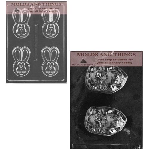 MOLDS AND THINGS Easter Sleeping Bunny Chocolate Candy Mold, Easter Bunny Chocolate/Candy Mold, Easter Bunny Oreo Cookie Chocolate Mold with Copyrighted molding Instructions