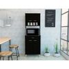 TUHOME Della 60 Kitchen Pantry Engineered Wood Pantries in  Black