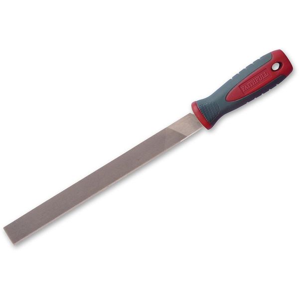 Faithfull FAIFIHSC12 Engineers File Flat Second Cut 300mm (12in), Rd/Grey