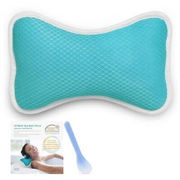 Comfortable Bath Pillow With Suction Cups Supports Neck And Shoulders Home Spa P