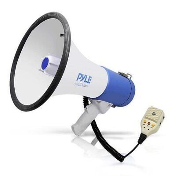 Pyle 50W Megaphone Record & Rechargeable Battery iPod/MP3 Input PMP59IR