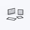 Double/Single Socket Switch Surround/Acrylic Finger Plate - Minimalist Design (Double, Black)