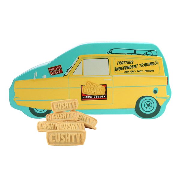 Kimm & Miller Only Fools and Horses Gifts - 'Cushty' Biscuit Tin Gift Set - Novelty Only Fools and Horses Merchandise - Fun Mens Gift Set for Dad, Grandad, or Birthday Gifts