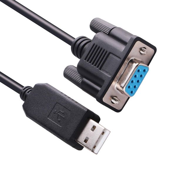 Green-utech USB to RS232 DB9 Female Null Modem 2-TXD Rollover Serial Cable