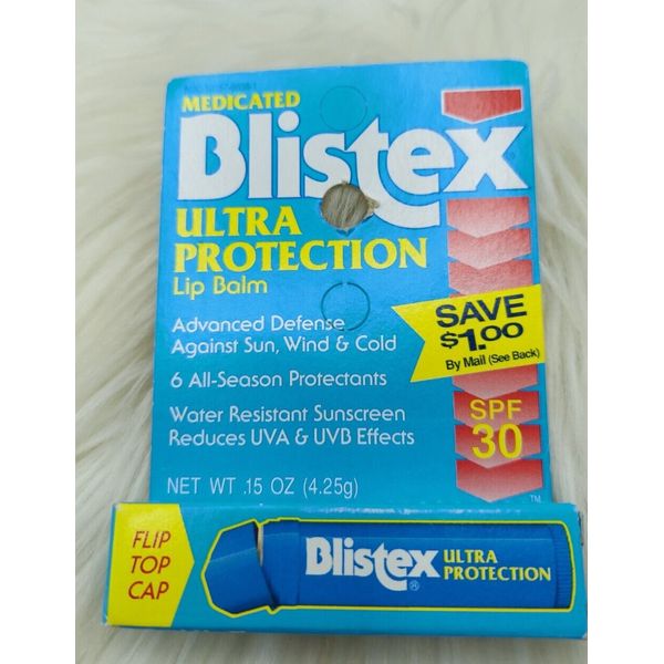 VINTAGE NWT 1993 MEDICATED BLISTEX ULTRA PROTECTION LIP BALM SPF 30~DRIED OUT