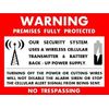 Battery Backup Security + Circuit Panel Warning Stickers / 2 Pack + FREE SHIP