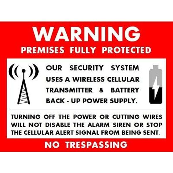 Battery Backup Security + Circuit Panel Warning Stickers / 2 Pack + FREE SHIP