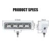 EXZEIT Waterproof Led Boat Lights, Blue Light,2 pc 72W Deck/Dock Marine Lights 4000 LMS 120°Flood Light, 6.3 inch, 12/24 V Led Light Bar (blue light)