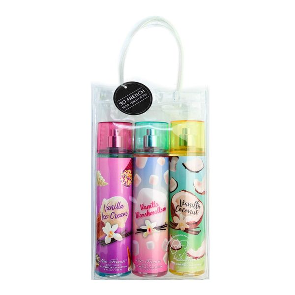 Vanilla Collection Body Mist Set (Ice Cream, Marshmallow , Coconut)