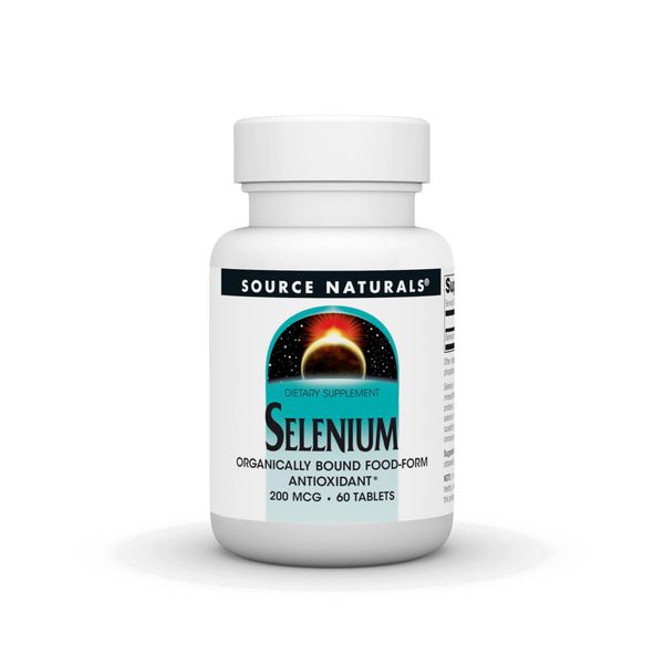 Source Naturals Selenium, Organically Bound Food-Form Antioxidant*, 200 mcg - 60 Tablets