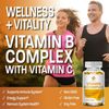 Vitamin B Complex Supplement 8 Super B Vits 120 Capsules with Choline & Inositol