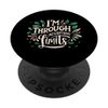 Stage Notes Wicked Elphaba Natural PopSockets Swappable PopGrip Phone Grip - Black