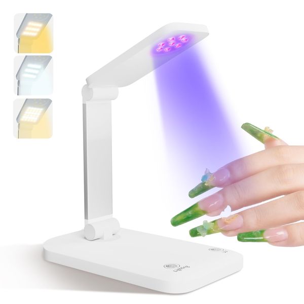 peipai LED & UV light nail light UV light for nail UV light gel nail art curing resin U V light 24W foldable nail lamp for home DIY nail salon nail polish